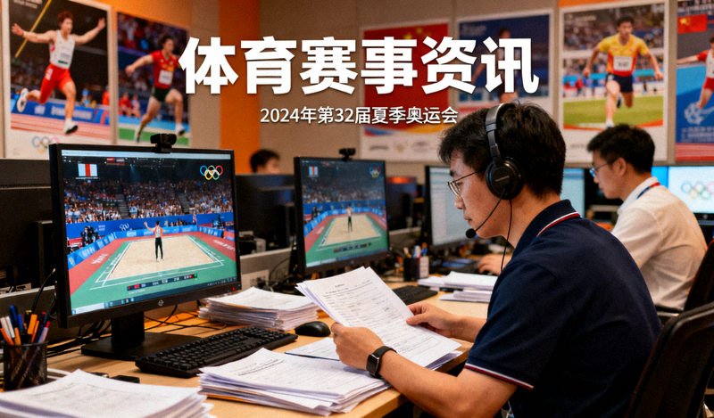 体育新闻编辑部整理的赛事资讯与比赛画面